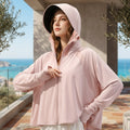 Breathable UV Protection Ice Silk Cardigan Women Thin Sun Shirt